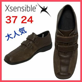 アシックスウォーキング(ASICS WALKING)の★激レア★エキセンシブル　ウォーキングシューズ　スクエアトゥ　ベルクロ　37(スニーカー)