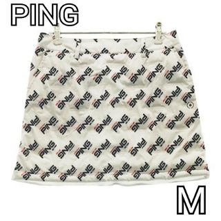 PING - 【美品】PING ピン レディース ゴルフウェア 中綿 スカート ロゴ 総柄