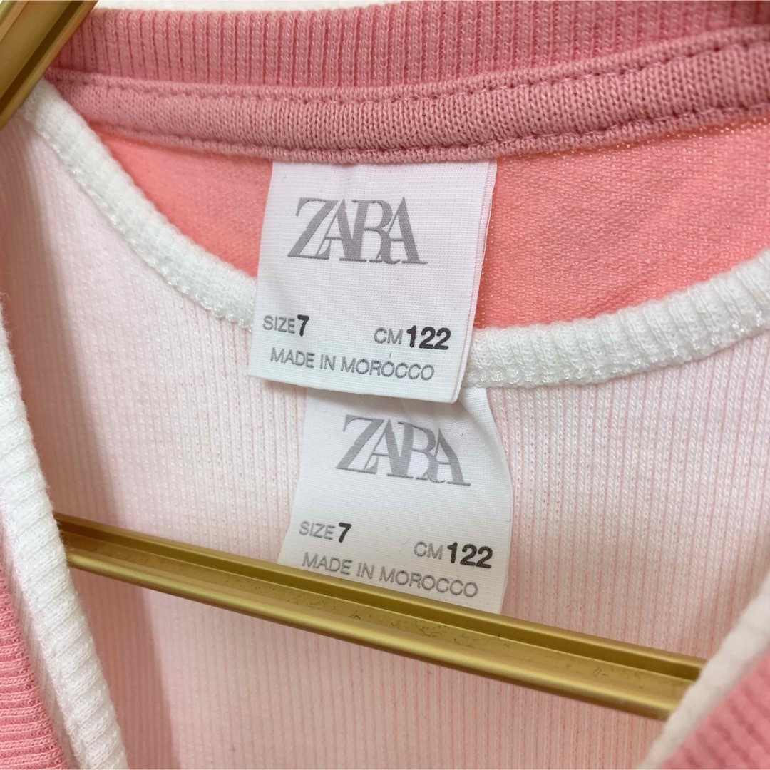 ZARA(ザラ)のキッズ ZARA タンクトップ 2点セット キッズ/ベビー/マタニティのキッズ服女の子用(90cm~)(Tシャツ/カットソー)の商品写真