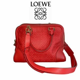 ロエベ(LOEWE)の美品 LOEWE アマソナ75 リピートアナグラム 2way ハンドバッグ(ショルダーバッグ)