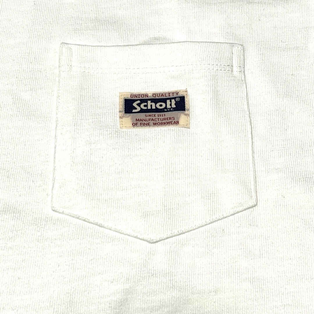 schott(ショット)の新品★Schott★ショット★長袖Tシャツ★Ｌサイズ★ホワイト メンズのトップス(Tシャツ/カットソー(七分/長袖))の商品写真