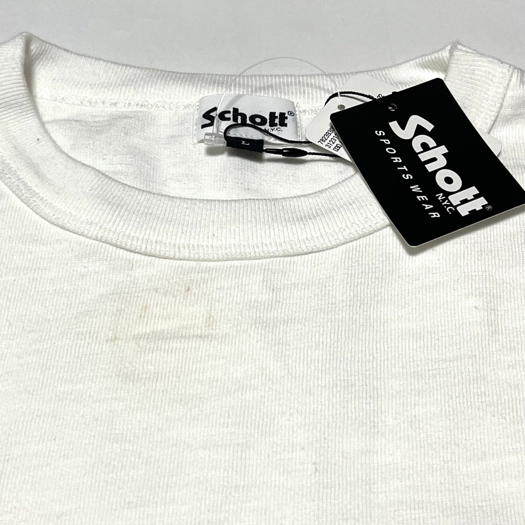 schott(ショット)の新品★Schott★ショット★長袖Tシャツ★Ｌサイズ★ホワイト メンズのトップス(Tシャツ/カットソー(七分/長袖))の商品写真