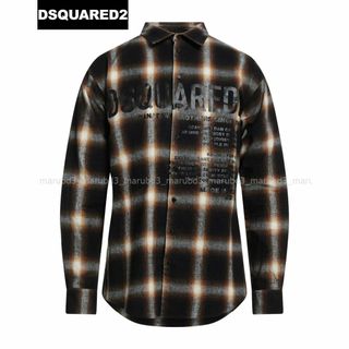 ディースクエアード(DSQUARED2)のDsquared2 ディースクエアード　チェック　ロゴプリント　ネルシャツ(42(シャツ)