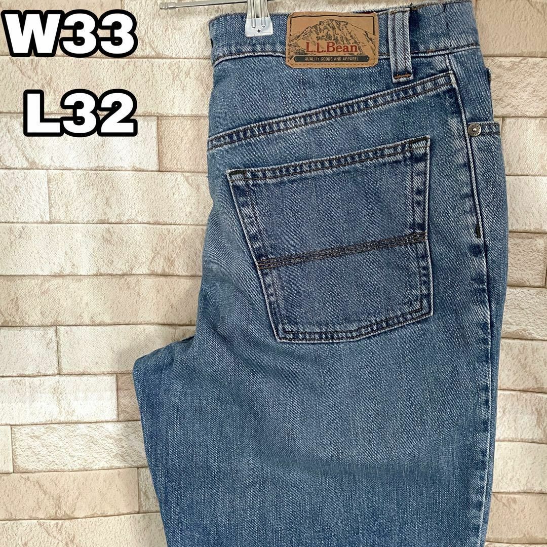 L.L.Bean(エルエルビーン)のエルエルビーン デニム メキシコ製 ブルー 33×32 メンズのパンツ(デニム/ジーンズ)の商品写真