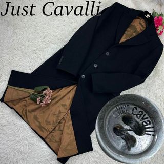 Just Cavalli - ジャストカヴァリ メンズ XLサイズ 大きいサイズ ロングコート 厚手 光沢感