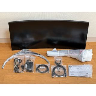 エルジーエレクトロニクス(LG Electronics)のLG 34型 湾曲ウルトラワイドモニター 34WP65C-B 【中古】(ディスプレイ)