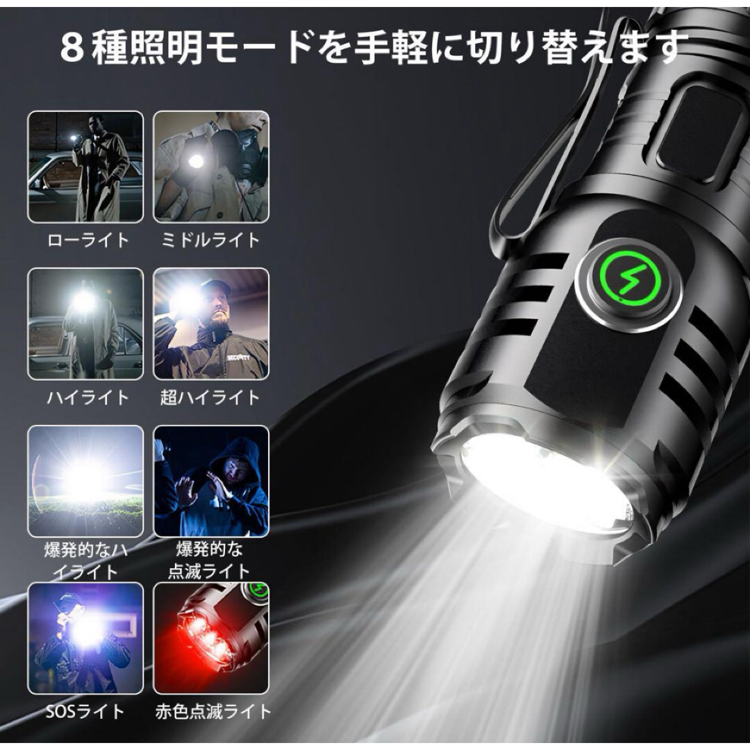 新品未使用　2024新改良　キャンプ　強化版高輝度　LED 懐中電灯　強力 スポーツ/アウトドアのアウトドア(ライト/ランタン)の商品写真