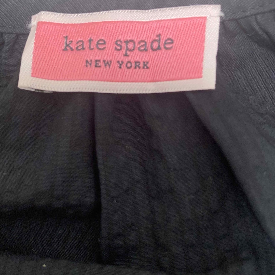 kate spade new york(ケイトスペードニューヨーク)のkate spade new york ブラウス　クローバーボタン　黒　M相当 レディースのトップス(シャツ/ブラウス(長袖/七分))の商品写真