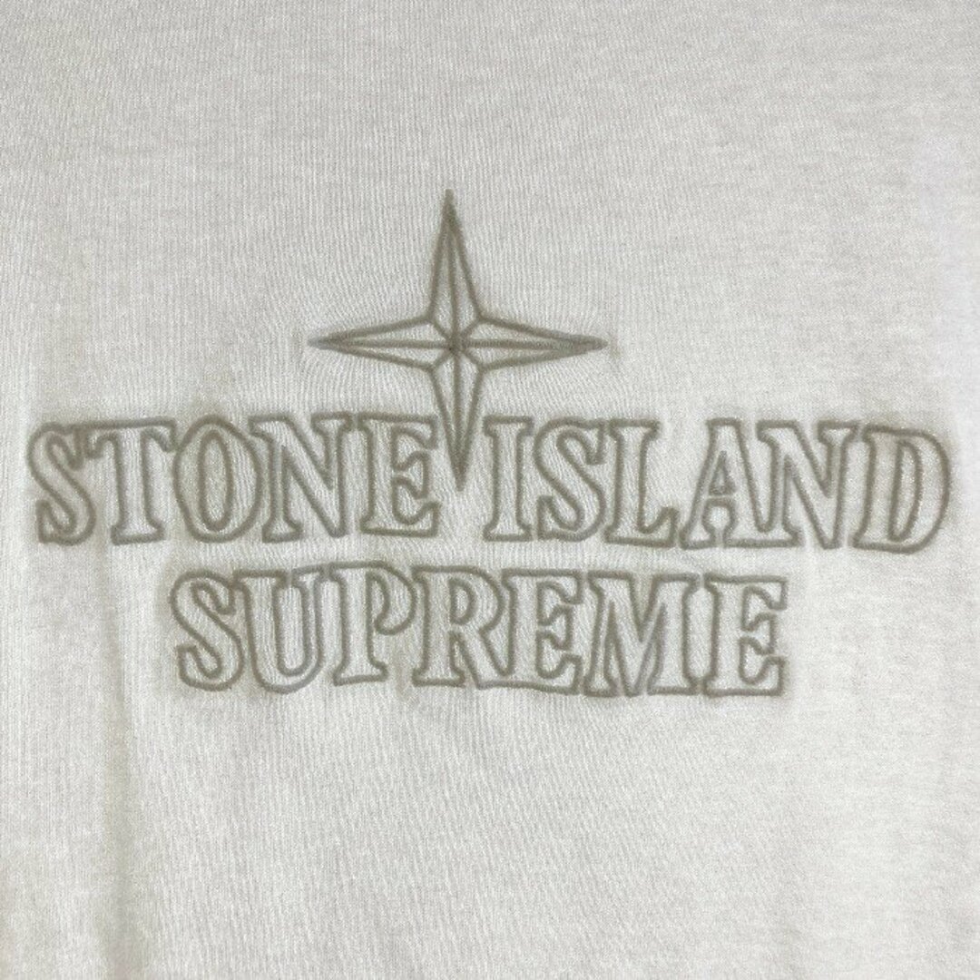 Supreme(シュプリーム)の★Supreme×STONE ISLAND シュプリーム×ストーンアイランド Embroidered Logo S/S Top ホワイト sizeS メンズのトップス(Tシャツ/カットソー(半袖/袖なし))の商品写真