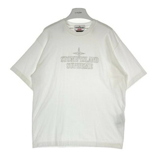 シュプリーム(Supreme)の★Supreme×STONE ISLAND シュプリーム×ストーンアイランド Embroidered Logo S/S Top ホワイト sizeS(Tシャツ/カットソー(半袖/袖なし))