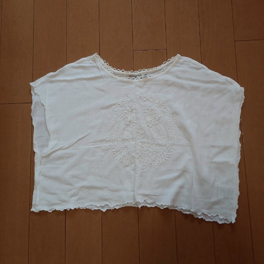 コットンレース刺繍トップス レディースのトップス(シャツ/ブラウス(半袖/袖なし))の商品写真