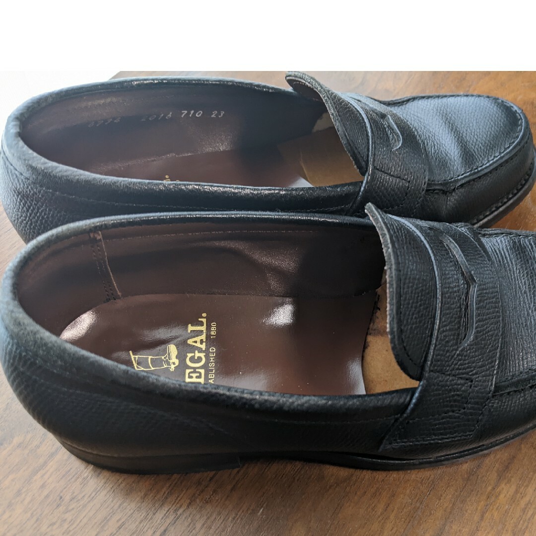 REGAL(リーガル)のREGAL シボ革 レザー コインローファー シューズ 革靴 size23.0 メンズの靴/シューズ(ドレス/ビジネス)の商品写真