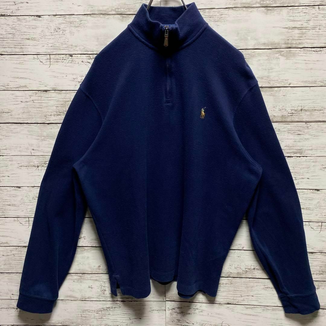 POLO RALPH LAUREN(ポロラルフローレン)の368【人気のLサイズ】ポロラルフローレン☆刺繍ロゴ　ハーフジップ　スウェット メンズのトップス(ニット/セーター)の商品写真