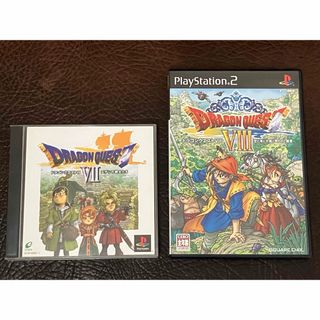 スクウェアエニックス(SQUARE ENIX)の動作品 PS1 PS2 ドラゴンクエスト 7 + 8 DRAGON QUEST(家庭用ゲームソフト)