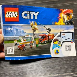 レゴ(Lego)の12  LEGO シティ 60214 ハンバーガーショップの火事 6021(積み木/ブロック)