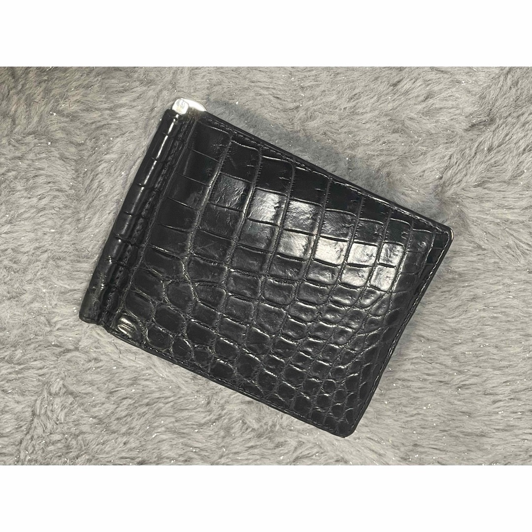 クロコダイル　革　財布　wallet crocodile メンズのファッション小物(折り財布)の商品写真