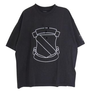 ナンバーナイン(NUMBER (N)INE)のNUMBER(N)INE ナンバーナイン NMBsc537 RE: Number (N)ine リナンバーナイン EMBLEM CLASH PIGMENT BIO TEE エンブレム クラッシュ加工 Tシャツ ブラック系 3【中古】(シャツ)