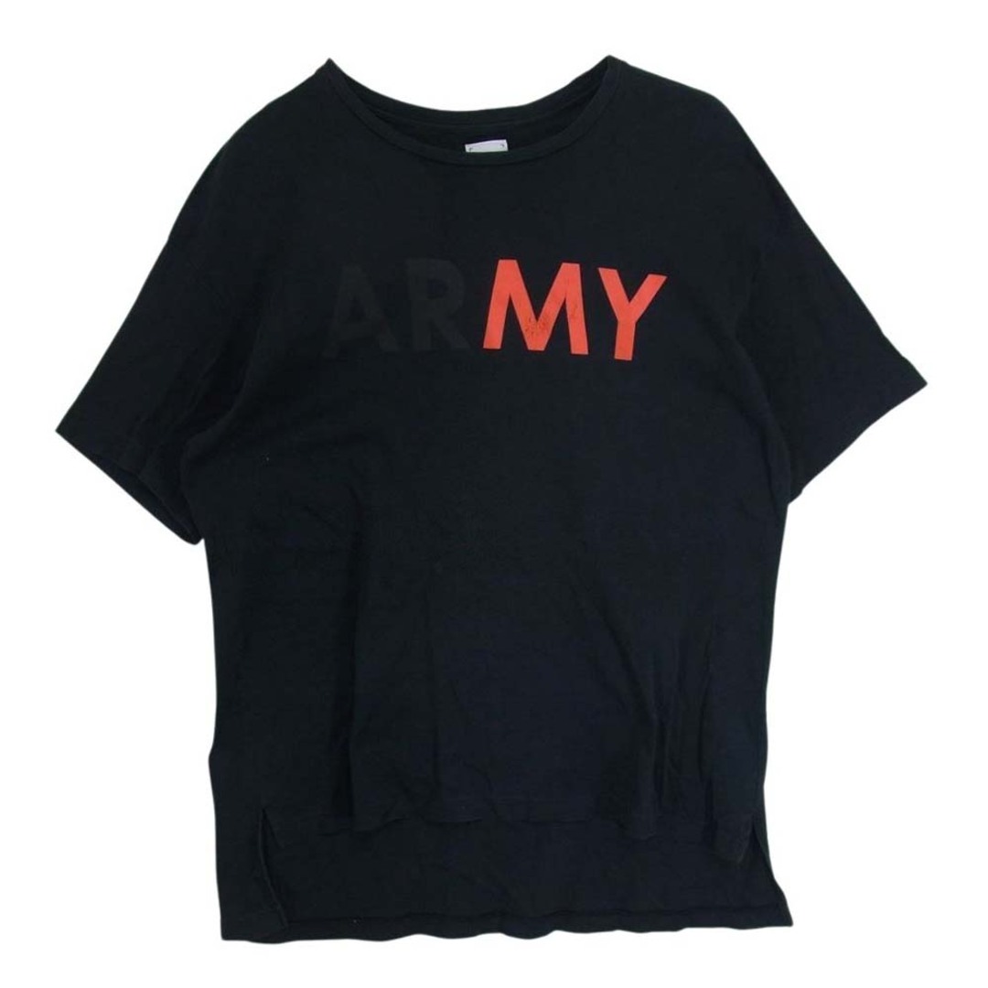 MIHARAYASUHIRO(ミハラヤスヒロ)のMIHARA YASUHIRO ミハラヤスヒロ 81713842 ARMY アーミー プリント Tシャツ ブラック系 44【中古】 メンズのトップス(シャツ)の商品写真