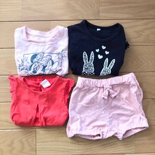 ベビーギャップ(babyGAP)の半袖・タンクトップ・半ズボン　4点セット　80(Ｔシャツ)