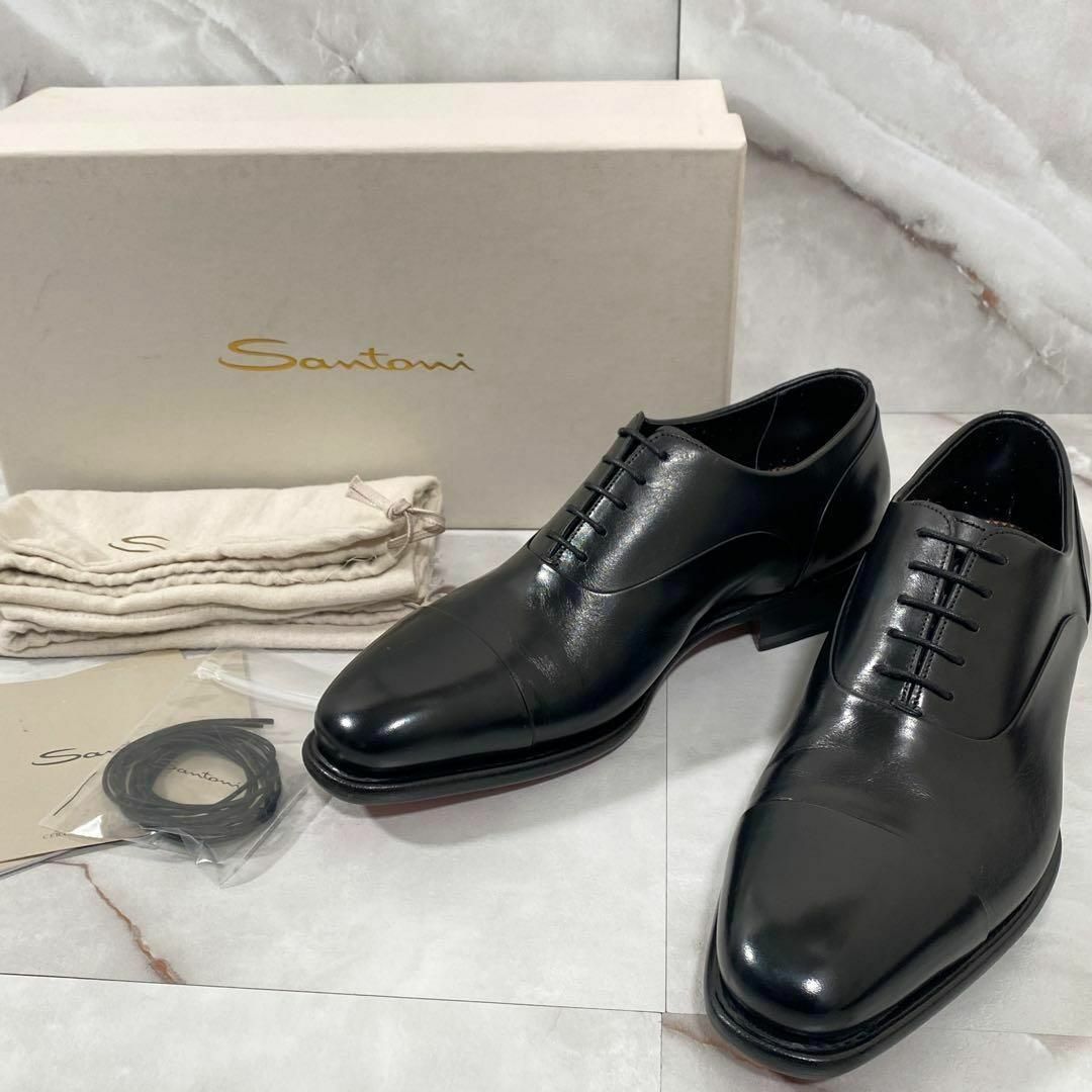 Santoni(サントーニ)の極美品　サントーニ　オックスフォードシューズ　ブラック　UK5.5 メンズの靴/シューズ(ドレス/ビジネス)の商品写真