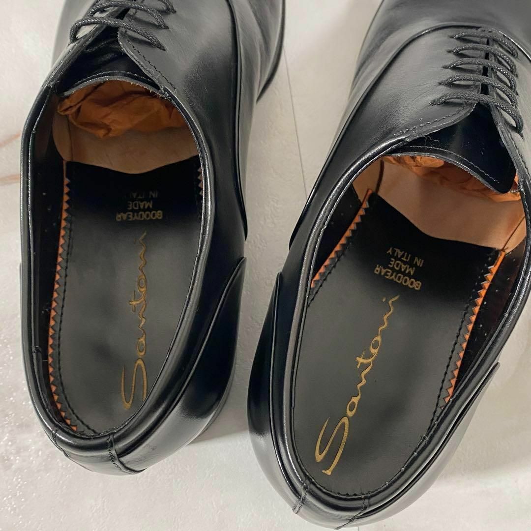 Santoni(サントーニ)の極美品　サントーニ　オックスフォードシューズ　ブラック　UK5.5 メンズの靴/シューズ(ドレス/ビジネス)の商品写真