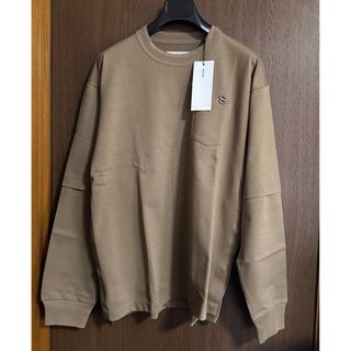 sacai - 3新品 sacai サカイ メンズ S ロゴ ロング Tシャツ ダークベージュ