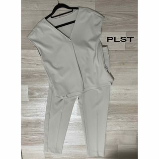  美品 PLST セットアップ グレージュ ベージュ パンツ M