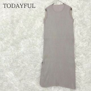 トゥデイフル(TODAYFUL)のTODAYFUL トゥデイフル リブニットロングワンピース(ロングワンピース/マキシワンピース)