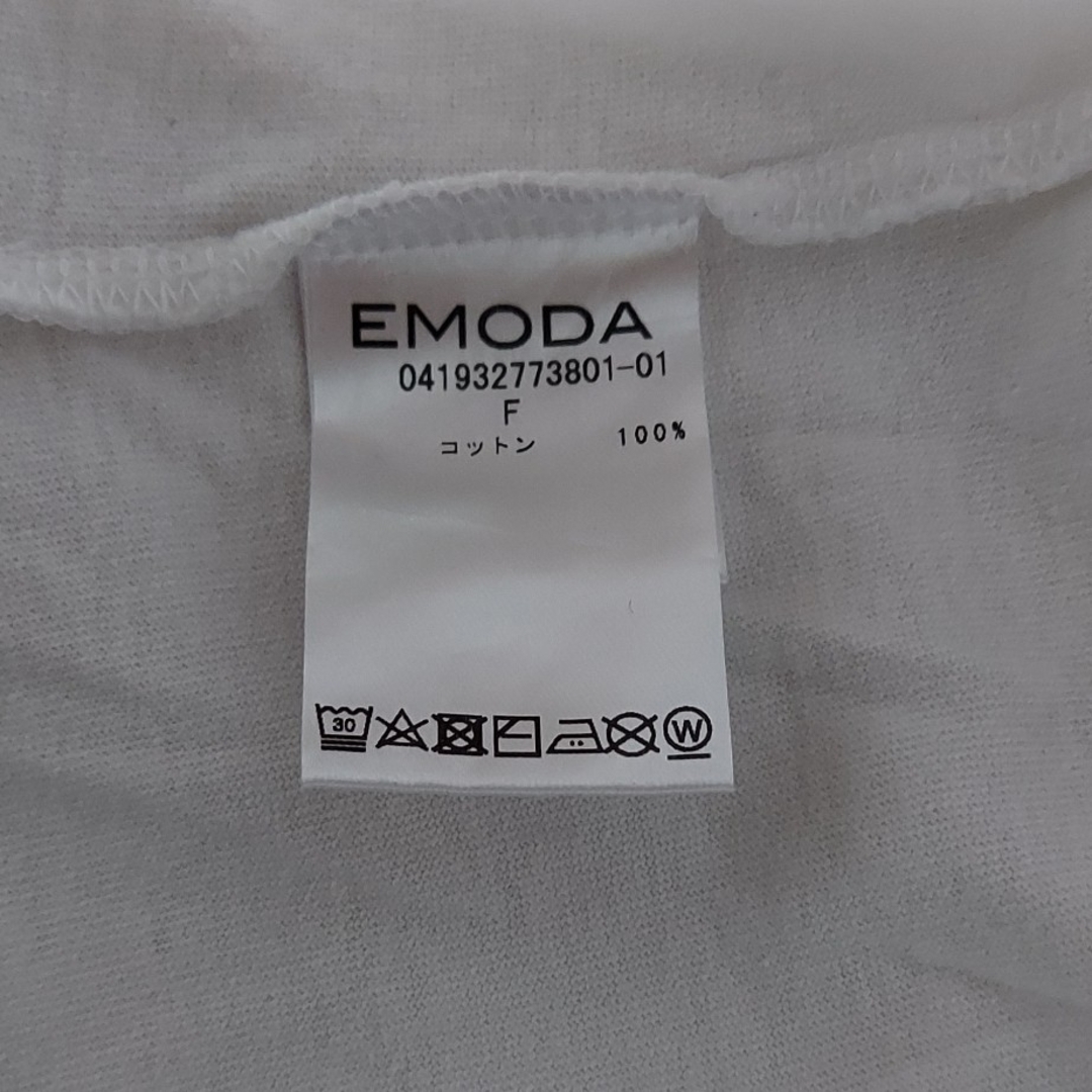 EMODA(エモダ)のEMODA 白カットソー レディースのトップス(カットソー(半袖/袖なし))の商品写真