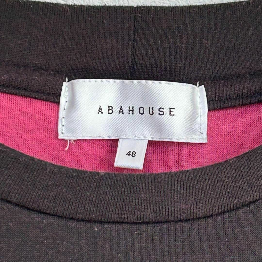 ABAHOUSE(アバハウス)のABAHOUSE Tシャツ　ネイビー　シンプル　48サイズ(L相当)　メンズ メンズのトップス(Tシャツ/カットソー(半袖/袖なし))の商品写真