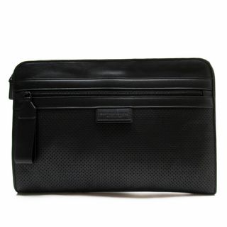 ボッテガヴェネタ(Bottega Veneta)のボッテガヴェネタ BOTTEGAVENETA クラッチバッグ レザー ブラック 送料無料【中古】 w0064a(ビジネスバッグ)