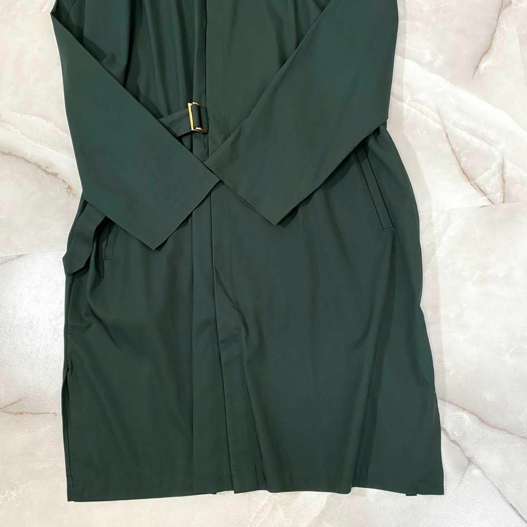 クルニ　タイロッケンロングシャツコート　グリーン　2　スプリングコート メンズのジャケット/アウター(ステンカラーコート)の商品写真