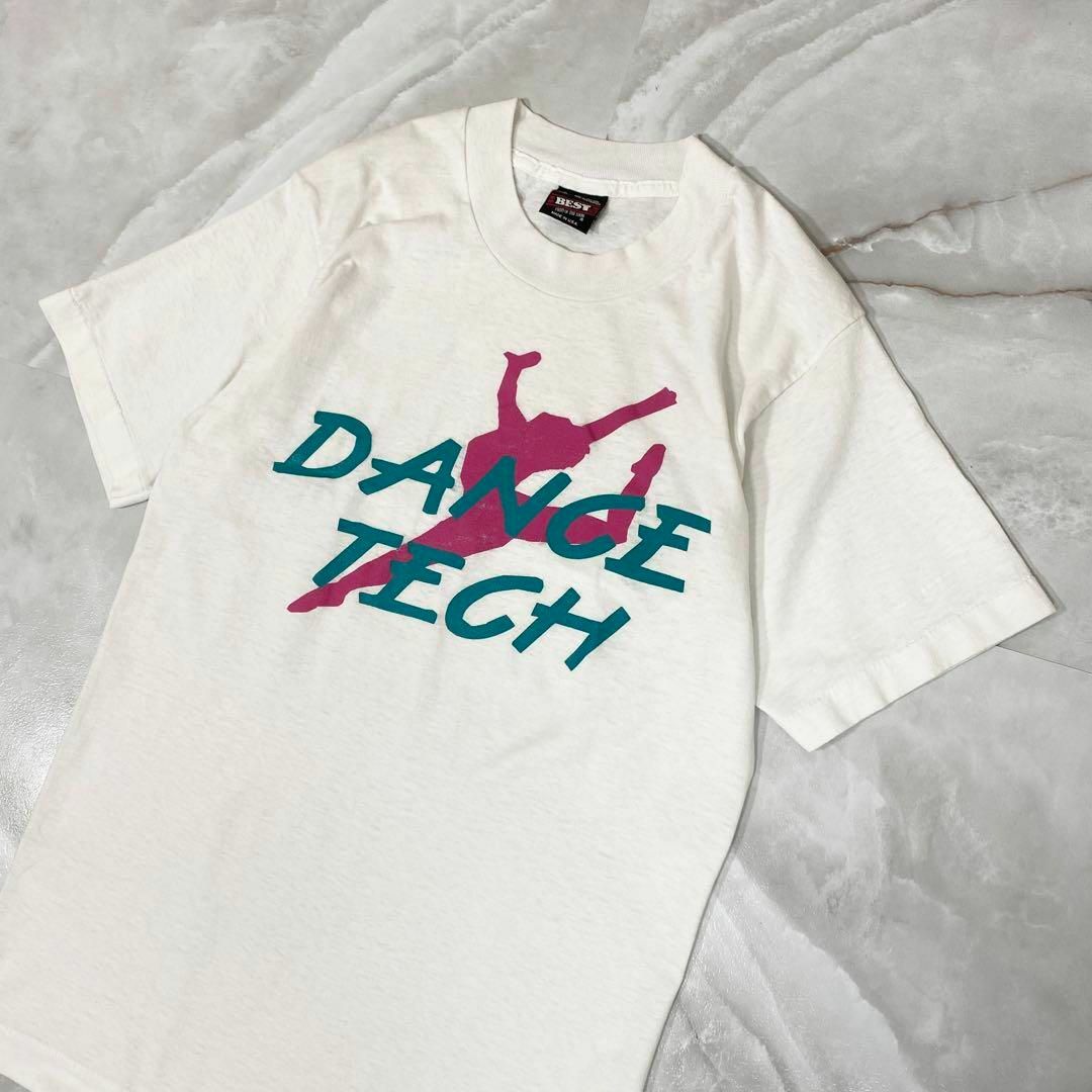 FRUIT OF THE LOOM(フルーツオブザルーム)のフルーツオブザルーム　90's プリント白Tシャツ　シングルステッチ　USA製 メンズのトップス(Tシャツ/カットソー(半袖/袖なし))の商品写真