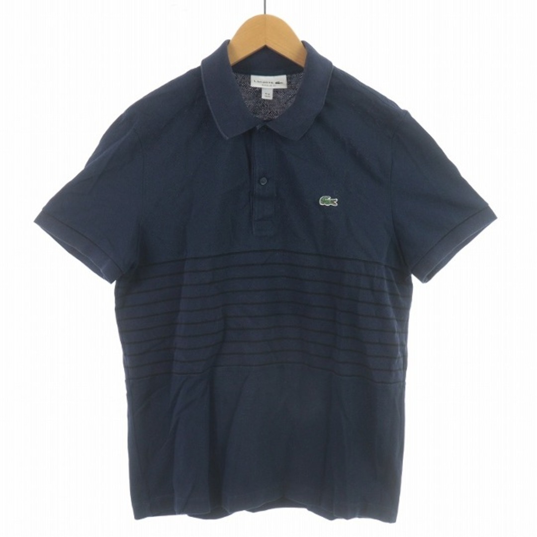 LACOSTE(ラコステ)のLACOSTE レギュラーフィットポロ シャツ ボーダー M 紺 PH4226 メンズのトップス(ポロシャツ)の商品写真