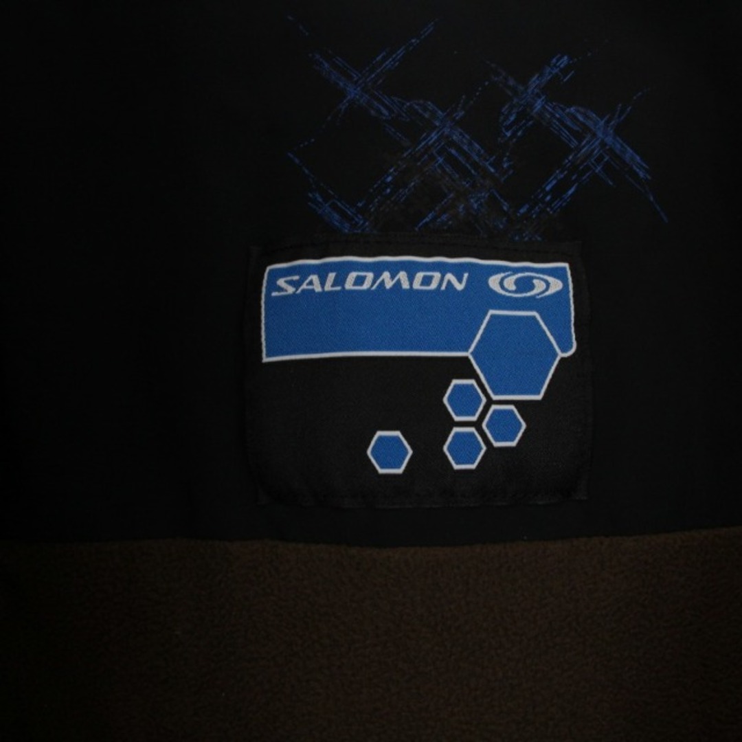 SALOMON(サロモン)のSalomon RECCO 中棉ジャケット ジップアップ フード ロゴ M 黒 メンズのジャケット/アウター(ブルゾン)の商品写真
