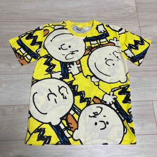 ピーナッツ(PEANUTS)の美品 USJ チャーリーブラウン 半袖 Tシャツ 総柄(Tシャツ/カットソー(半袖/袖なし))