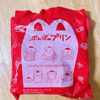 ポムポムプリン(ポムポムプリン)のマクドナルド ハッピーセット ポムポムプリン まぐねっと＆こものいれ ①(キャラクターグッズ)