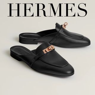 エルメス(Hermes)の美品HERMES フラットシューズ オズ(スリッポン/モカシン)