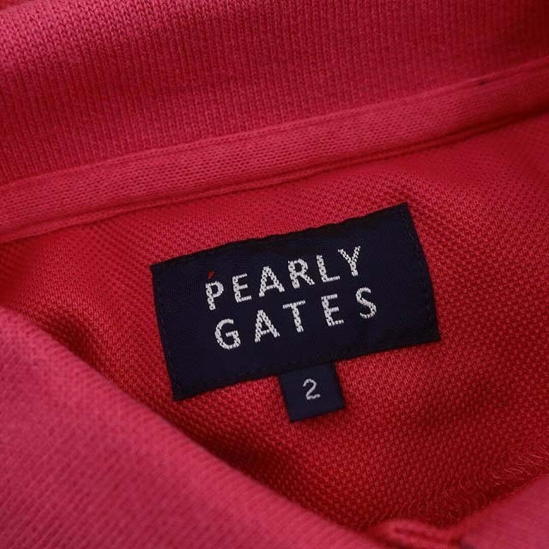 PEARLY GATES(パーリーゲイツ)のパーリーゲイツ ポロシャツ 半袖 プルオーバー 刺繍 コットン 2 L  レディースのトップス(ポロシャツ)の商品写真