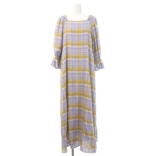 アメリヴィンテージ(Ameri VINTAGE)のアメリヴィンテージ LACEY CHECK PUFF DRESS ワンピース(ロングワンピース/マキシワンピース)