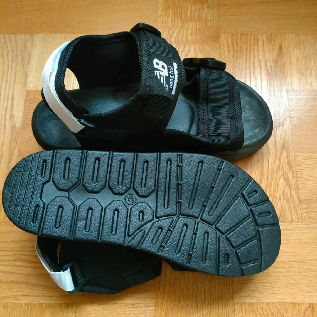 厚底 スポーツサンダル 23.5～24.0 ブラック ホワイト レディース レディースの靴/シューズ(サンダル)の商品写真