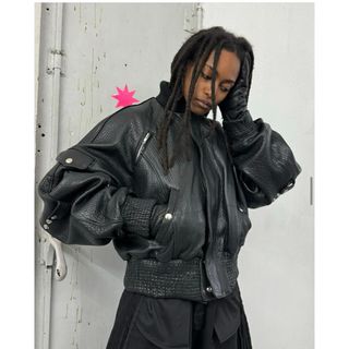 リックオウエンス(Rick Owens)のNO/FAITH STUDIOS ノーフェイス ストゥディオス　レザージャケット(レザージャケット)