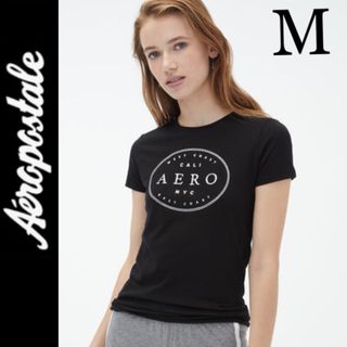 アバクロンビーアンドフィッチ(Abercrombie&Fitch)の新品タグ付き☆エアロポステール半袖ＴシャツM黒アバクロンビー&フィッチホリスター(Tシャツ(半袖/袖なし))