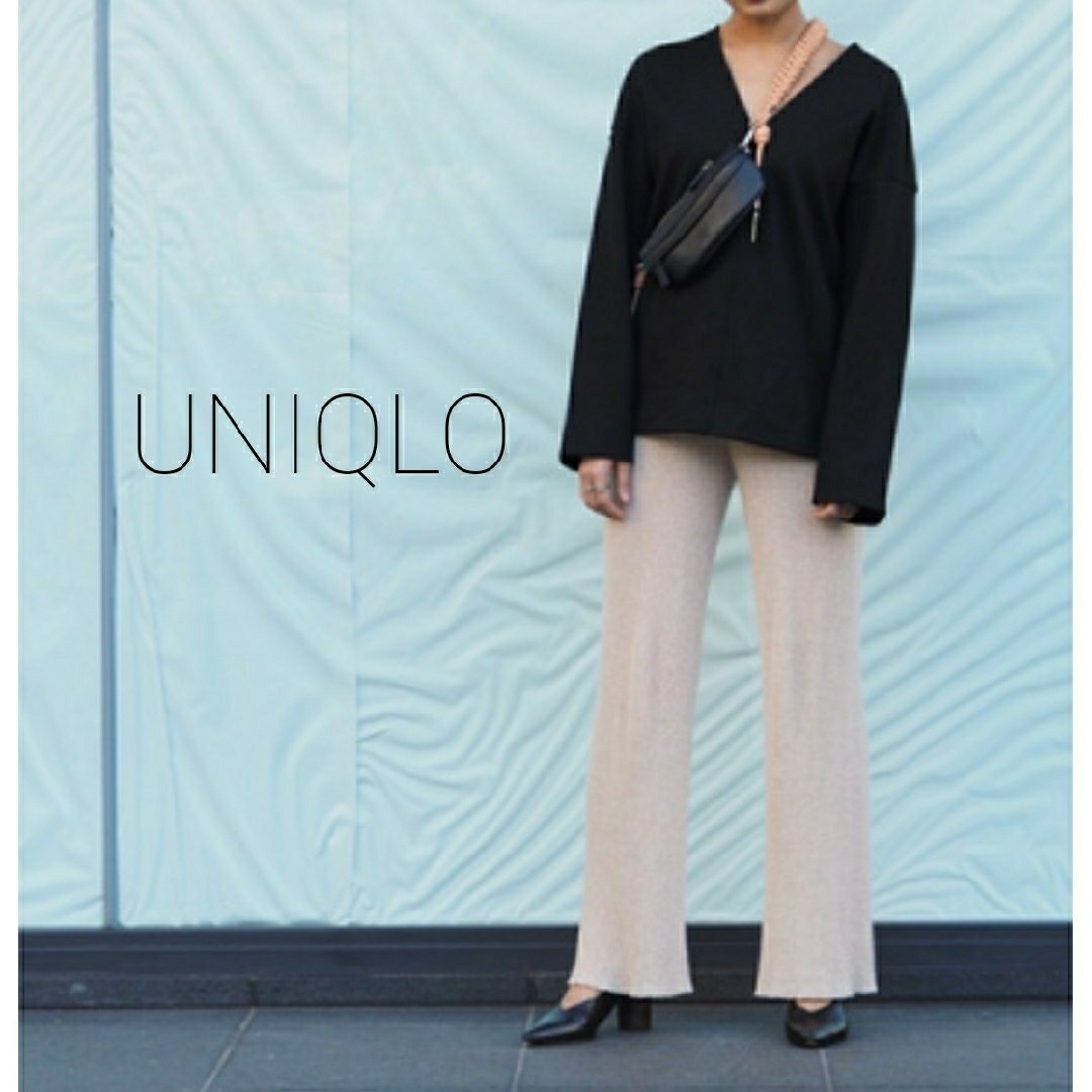 UNIQLO(ユニクロ)の新品 UNIQLO U ポンチVネックプルオーバー レディースのトップス(カットソー(長袖/七分))の商品写真