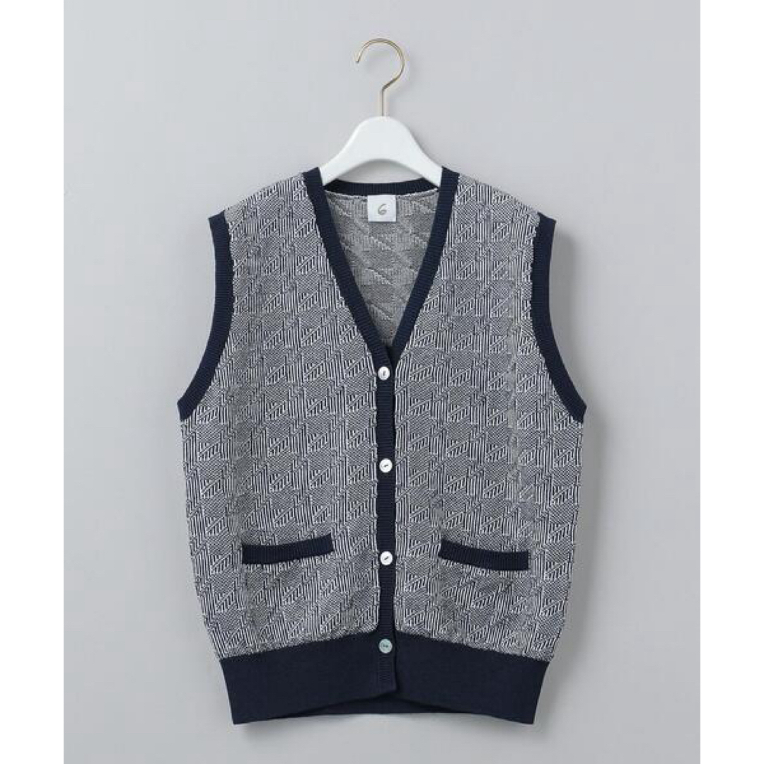 6 (ROKU)(ロク)の最終値下げ〈6（roku）〉CHIDORI KNIT VEST/ベストレイヤード レディースのトップス(ベスト/ジレ)の商品写真