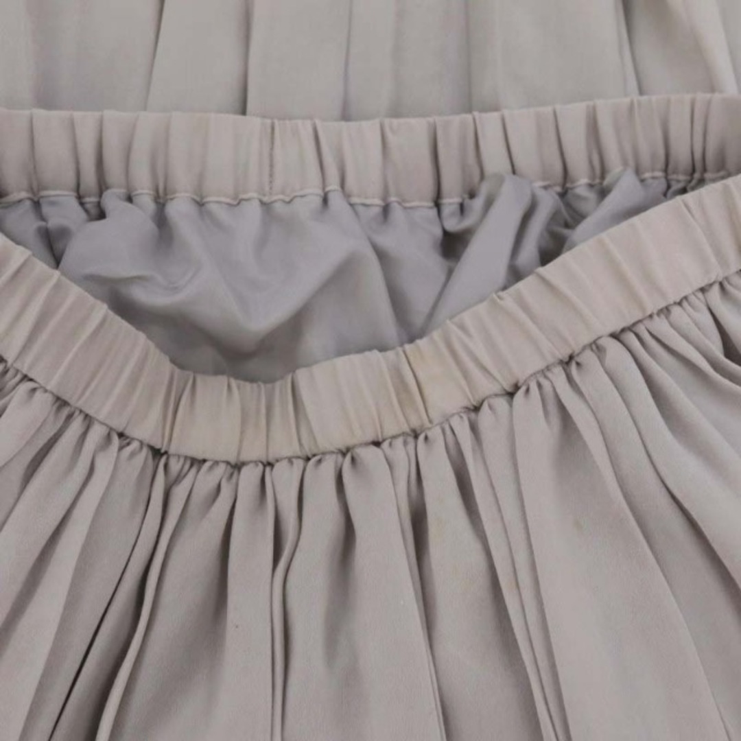 Noble(ノーブル)のノーブル プリーツスカート フレア ロング グレージュ /DO ■OS レディースのスカート(ロングスカート)の商品写真