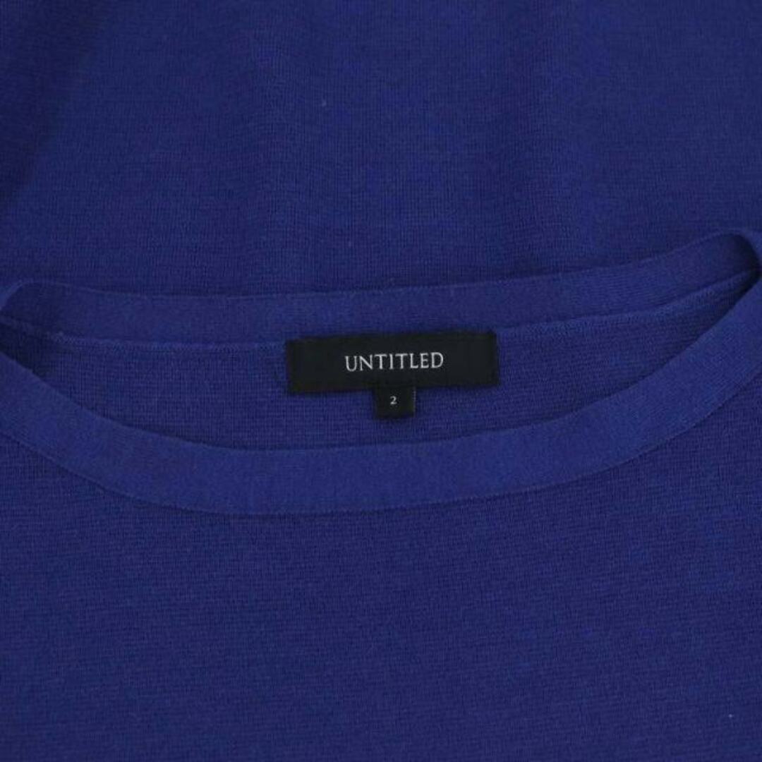 UNTITLED(アンタイトル)のアンタイトル シルクウールカシミヤ肩ボタンニット セーター 長袖 2 青 ブルー レディースのトップス(ニット/セーター)の商品写真
