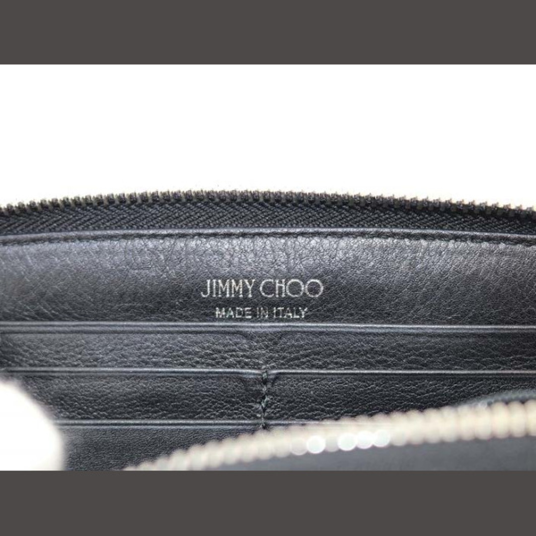 JIMMY CHOO(ジミーチュウ)のジミーチュウ 長財布 スタースタッズ ラウンドジップ レザー 黒 レディースのファッション小物(財布)の商品写真