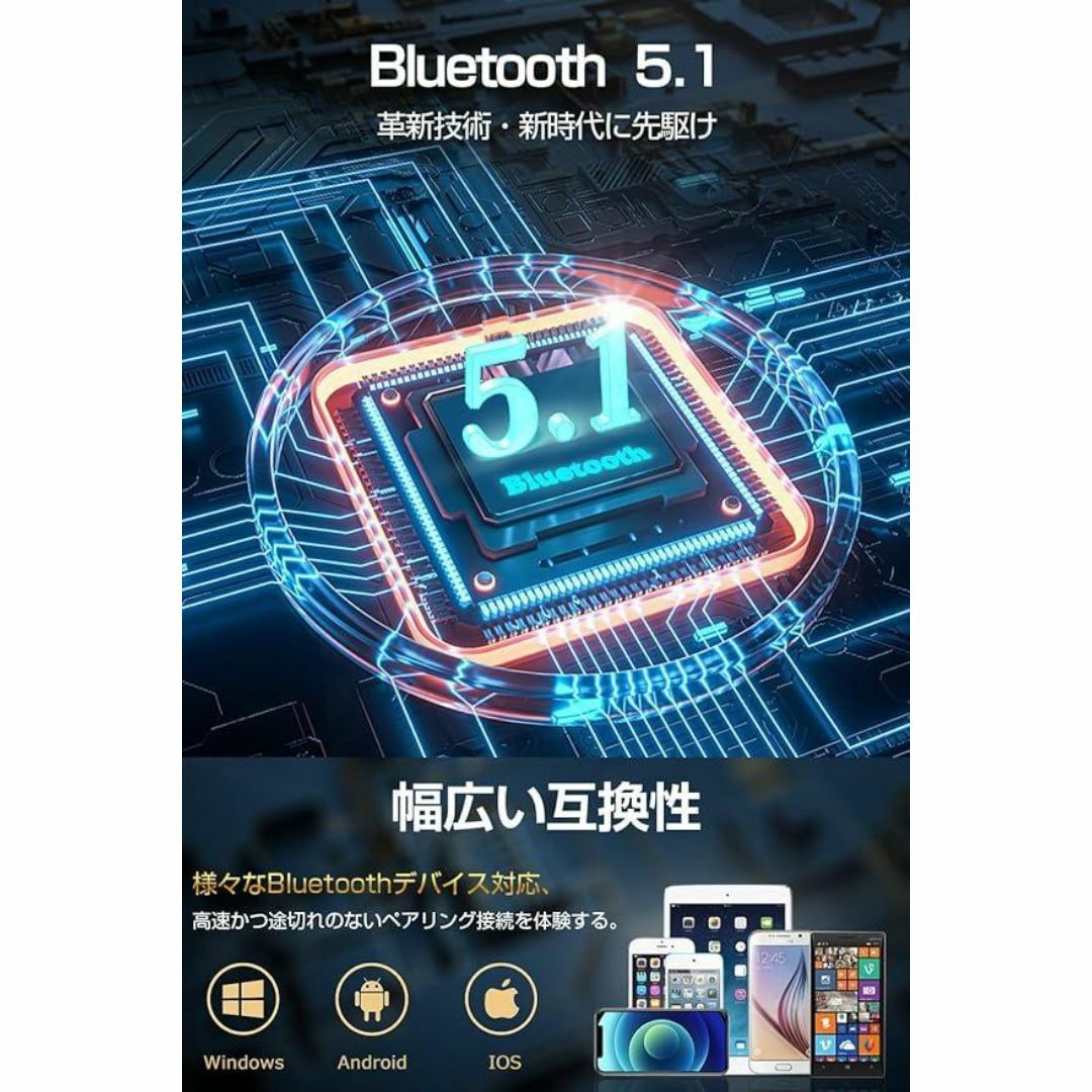 Bluetooth イヤホン スポーツ ワイヤレスイヤホン スマホ/家電/カメラのオーディオ機器(ヘッドフォン/イヤフォン)の商品写真