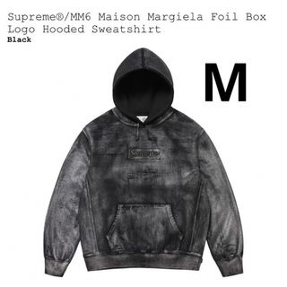 エムエムシックス(MM6)のsupreme Foil Box Logo Hooded Sweatshirt(スウェット)